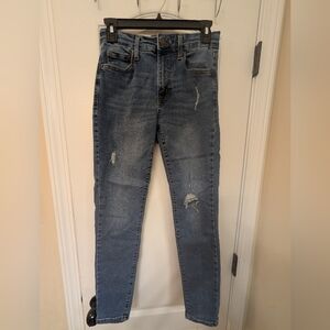 Aeropostale High Rise Blue Distressed Women Jeggings